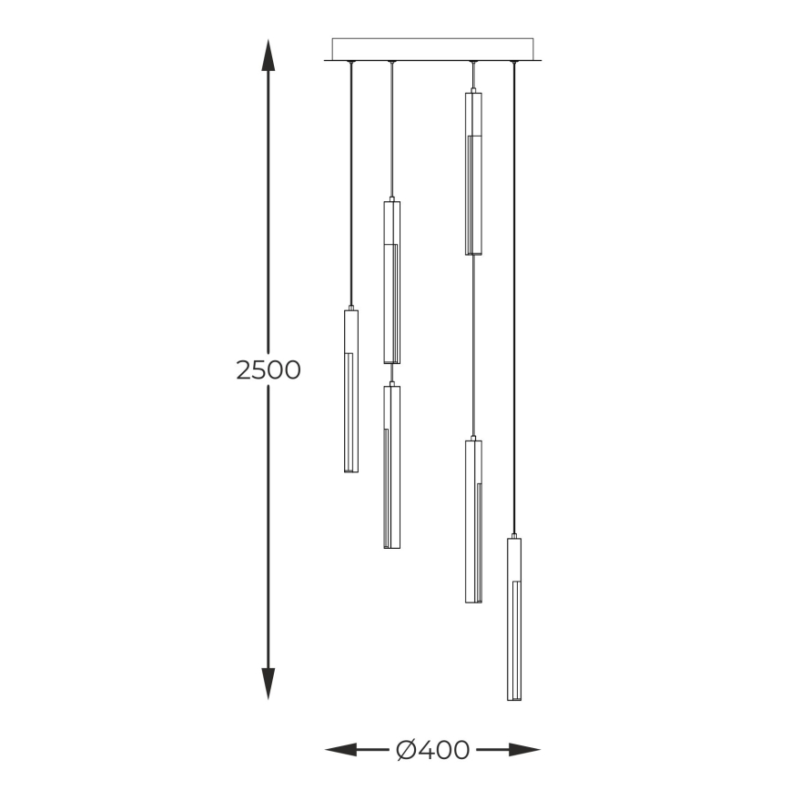 Zuma Line - Dimbare LED hanglamp aan een koord LED/25W/230V