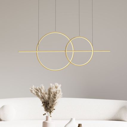 Zuma Line - Suspension filaire à intensité variable LED/34W/230V doré