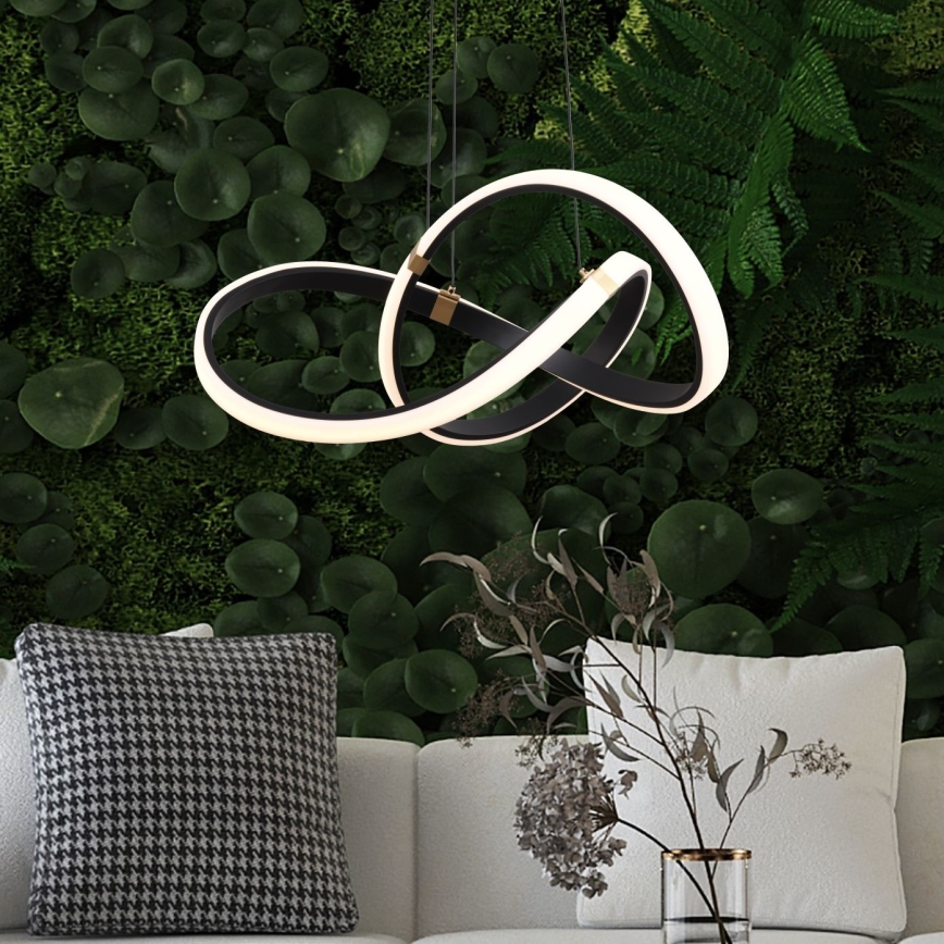 Zuma Line - Suspension filaire à intensité variable LED/44W/230V noir/doré