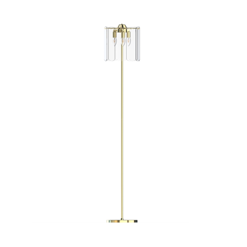 Zuma Line - Staande Lamp 3xE14/40W/230V goud