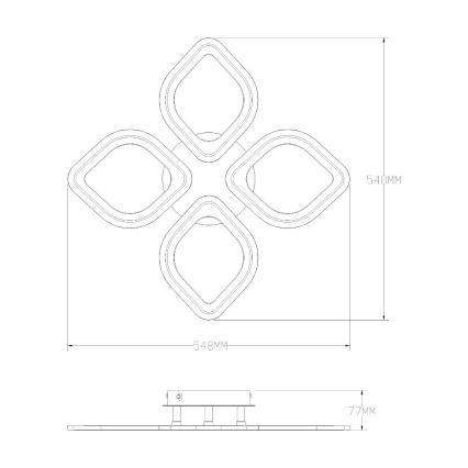 Zuma Line - Dimbare LED Plafondlamp LED/30W/230V 3000-6000K wit + afstandsbediening