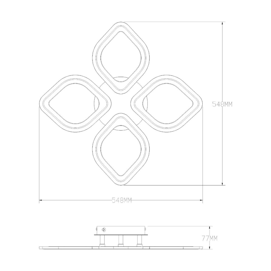 Zuma Line - Plafonnier à intensité variable LED/30W/230V 3000-6000K blanc + Télécommande