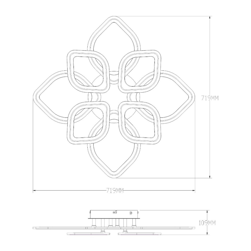 Zuma Line - Plafonnier à intensité variable LED/75W/230V 3000-6000K blanc + Télécommande