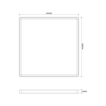 Zuma Line - Plafonnier à intensité variable LED/38W/230V + LED/12W 3000/4000/5500K 40x40 cm doré