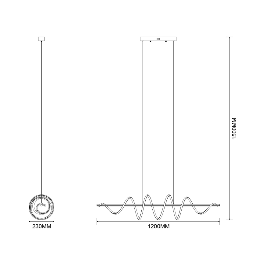 Zuma Line - Suspension LED sur câble LED/60W/230V dorée