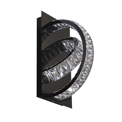 Zuma Line - Applique murale en cristal à intensité variable LED/18W/230V 2700-6000K noir + télécommande