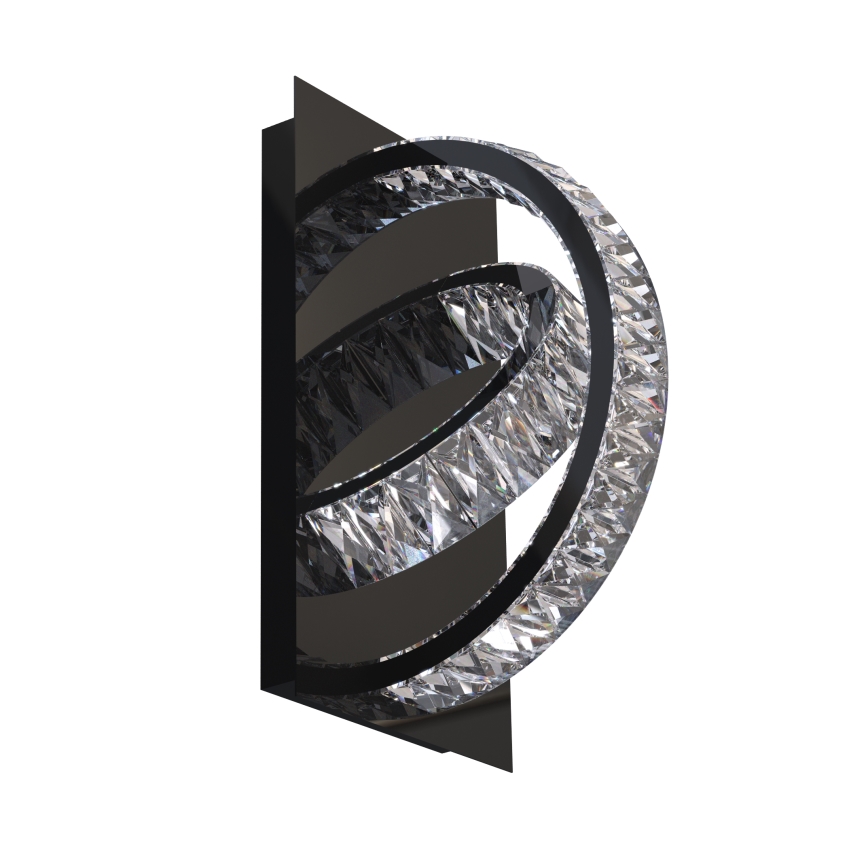 Zuma Line - Applique murale en cristal à intensité variable LED/18W/230V 2700-6000K noir + télécommande