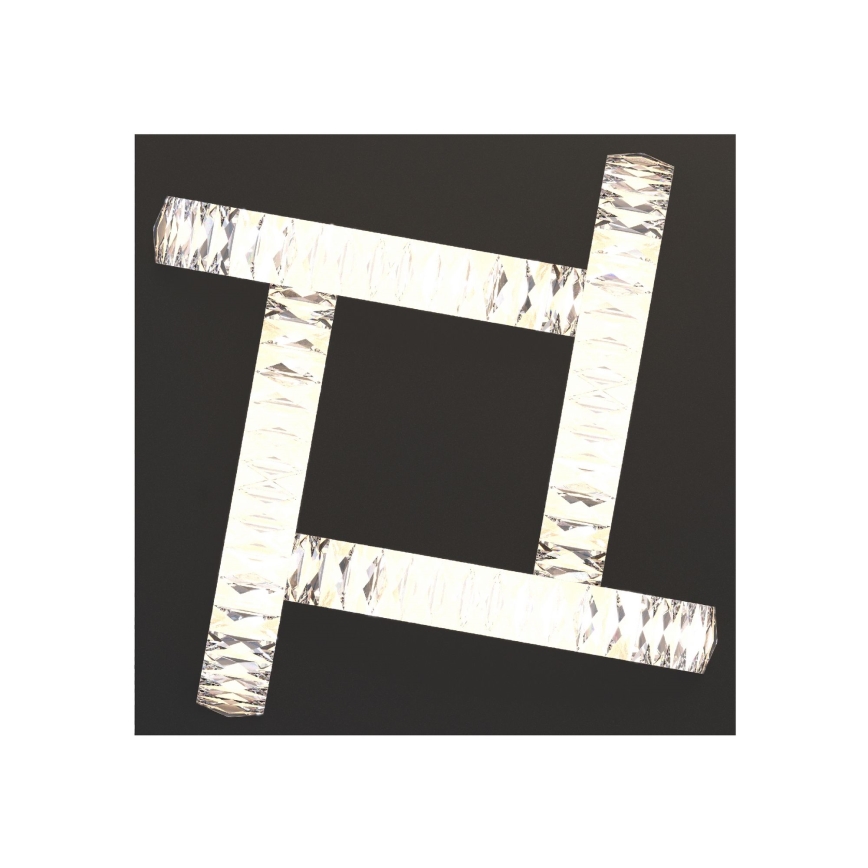 Zuma Line - LED dimbare kristallen plafondlamp LED/23,5W/230V 2700-6000K zwart + afstandsbediening