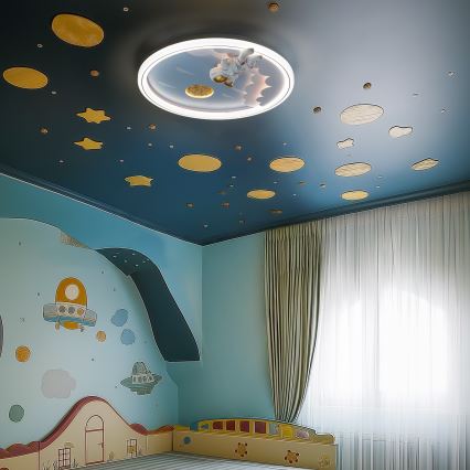 Zuma Line - LED Dimbaar dětské Plafondlamp LED/42W/230V 3000/5700K astronaut