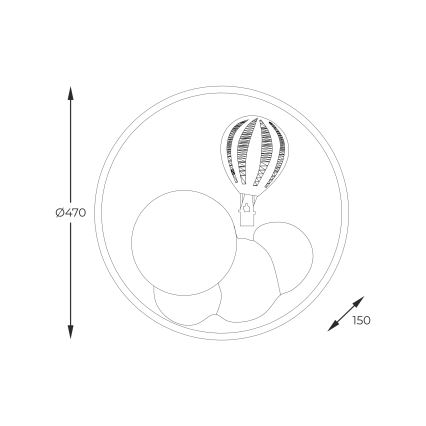 Zuma Line - Plafonnier enfant à intensité variable LED/42W/230V 3000/5700K rose