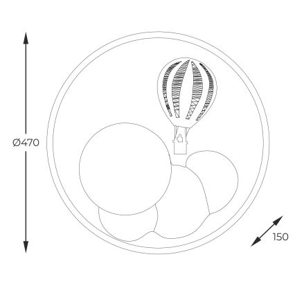 Zuma Line - Plafonnier enfant à intensité variable LED/42W/230V 3000/5700K bleu