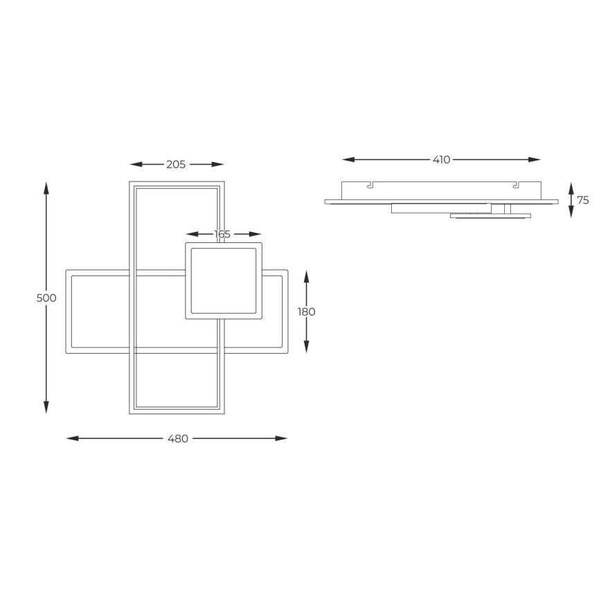 Zuma Line - Plafonnier à intensité variable LED/46W/230V doré
