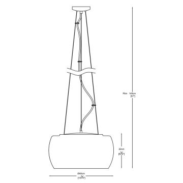 Zuma Line - Suspension filaire en cristal 5xG9/42W/230V