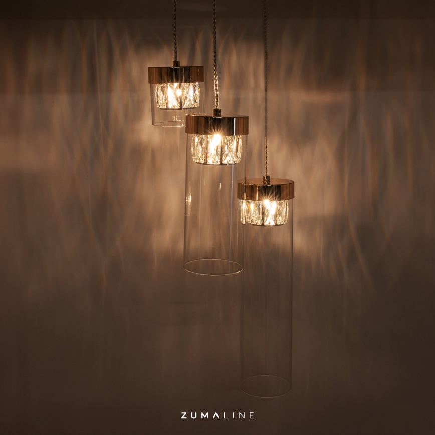 Zuma Line - Kristallen Hanglamp aan een koord 3xG9/28W/230V