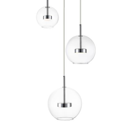 Zuma Line - LED Hanglamp aan een koord 3xLED/5W/230V glanzend chroom