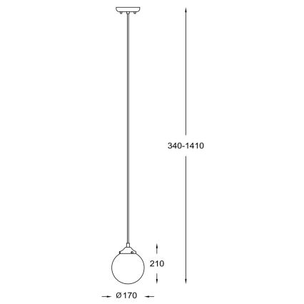 Zuma Line - Hanglamp aan een koord 1xE27/40W/230V