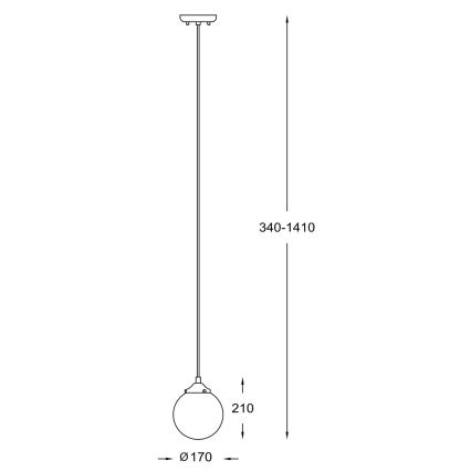 Zuma Line - Hanglamp aan een koord 1xE27/40W/230V