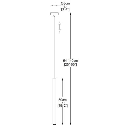 Zuma Line - LED Hanglamp aan een koord LED/5W/230V