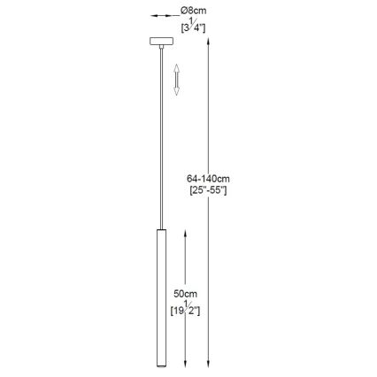 Zuma Line - LED Suspension filaire LED/5W/230V