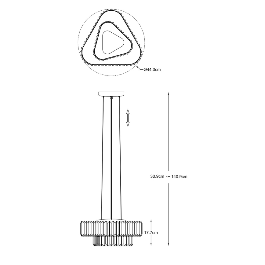 Zuma Line - Suspension sur câble 4xG9/33W/230V dorée