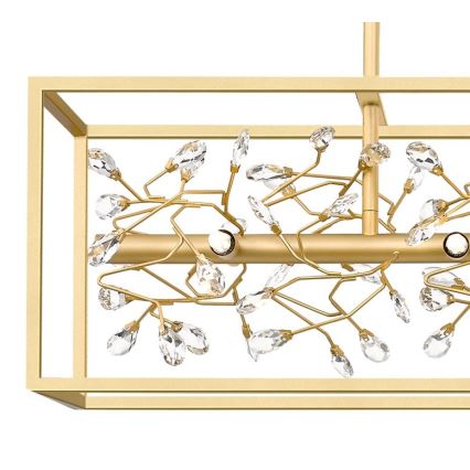 Zuma Line - Kristallen hanglamp aan een ketting 6xG9/33W/230V goud