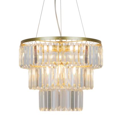 Zuma Line - Kristallen hanglamp aan een koord 4xE14/40W/230V goud