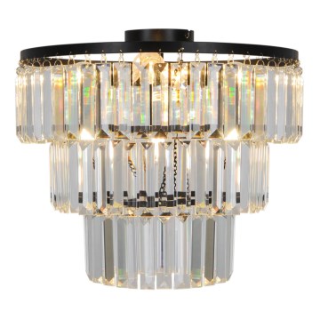 Zuma Line P17127-4-BK - Bevestigde hanglamp TIFANNY 4xE14/40W/230V zwart