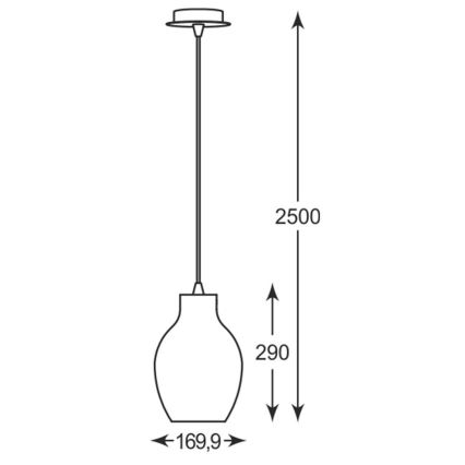 Zuma Line - Suspension filaire 1xE27/60W/230V