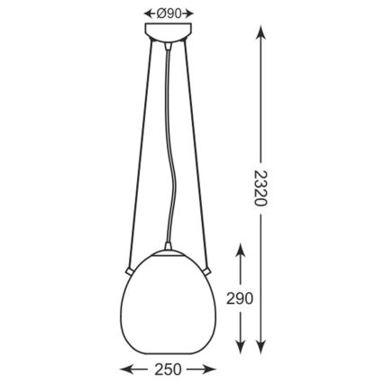 Zuma Line - Suspension filaire 1xE27/60W/230V