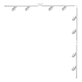 Zuma Line - Plaatsbare verlichting in het systeem 8xGU10/35W/230V wit