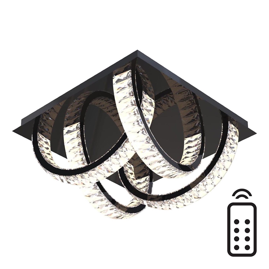 Zuma Line - Plafonnier à intensité variable en cristal LED/23,5W/230V 2700-6000K noir + télécommande