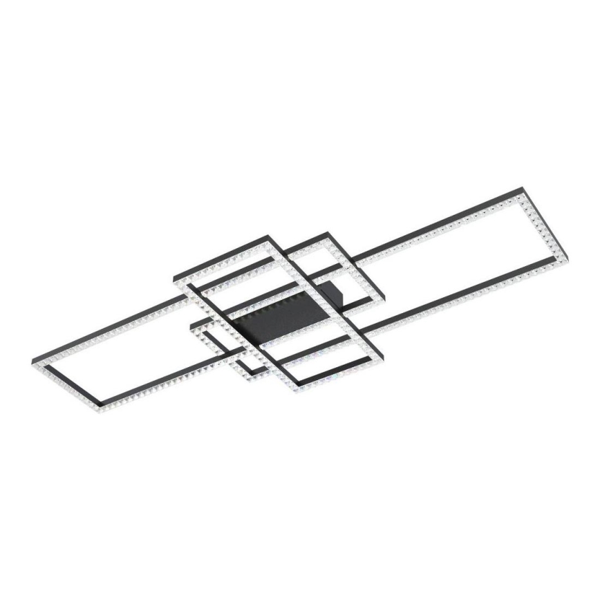Zuma Line - Plafonnier à intensité variable en cristal LED/52W/230V 2700-6000K noir + télécommande