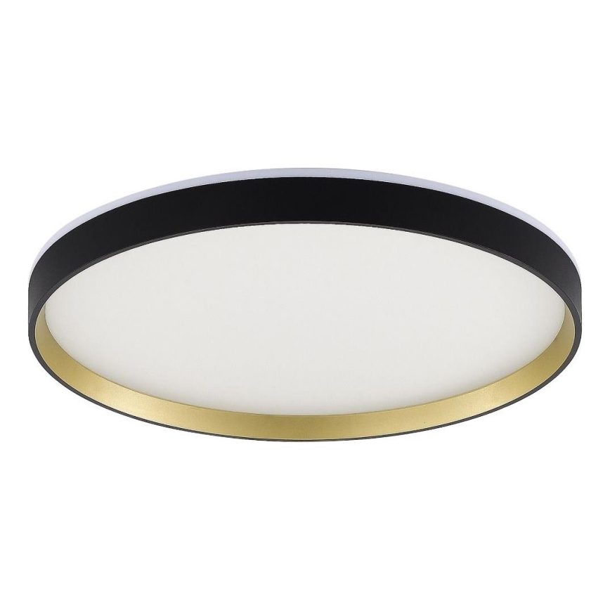 Zuma Line - Plafonnier RGBW à intensité variable salle de bain LED/32W/230V + LED/8W 3000-6000K IP44 noir/doré + télécommande