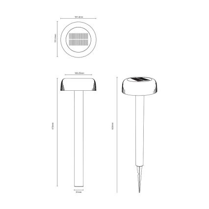 Zuma Line - Lampe solaire LED/2,5W/2000 mAh IP44 noir