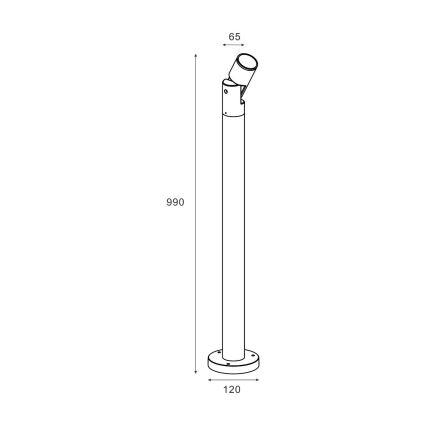 Zuma Line - Lampe extérieur 1xGU10/35W/230V IP65 noir