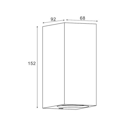 Zuma Line - Applique murale extérieure 2xGU10/35W/230V IP44 noir