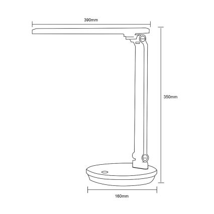 Zuma Line - Lampe de table LED/5W/230V 3000-6000K noir