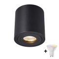 Zuma Line - Spot LED RGBW dimmable pour salle de bains 1xGU10/4,8W/230V IP44 noir + télécommande