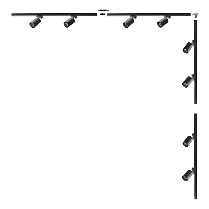 Zuma Line - Spot sur rail 8xGU10/35W/230V noir
