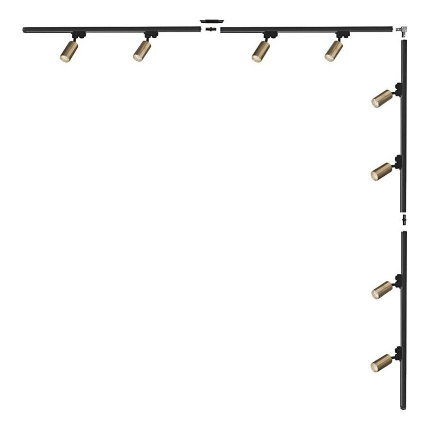 Zuma Line - Spotarmatuur voor railsysteem 8xGU10/35W/230V zwart/goud