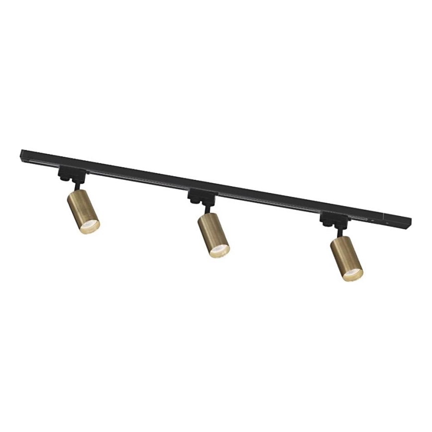 Zuma Line - Spotlicht in geleidingsysteem 3xGU10/35W/230V zwart/goud