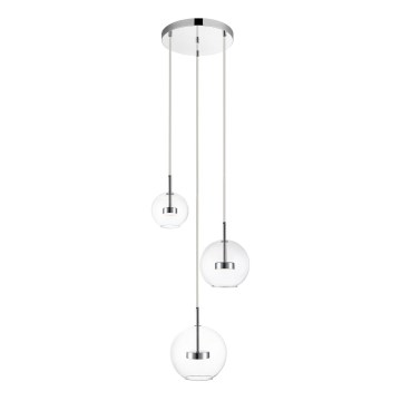 Zuma Line - Suspension filaire 3xLED/5W/230V chrome brillant