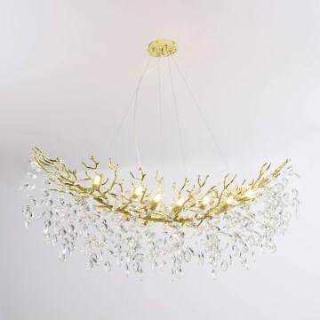 Zuma Line - Suspension sur câble 14xG9/3,5W/230V 115x40 cm dorée
