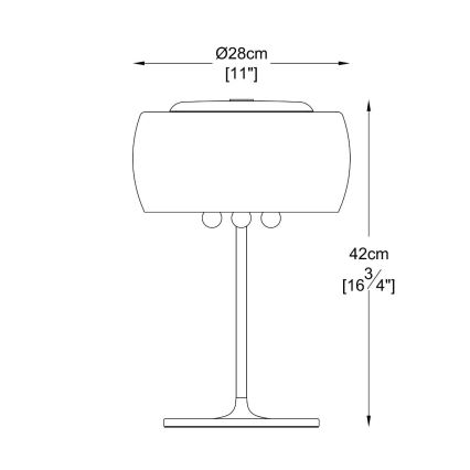 Zuma Line - Lampe de table en cristal 3xG9/42W/230V