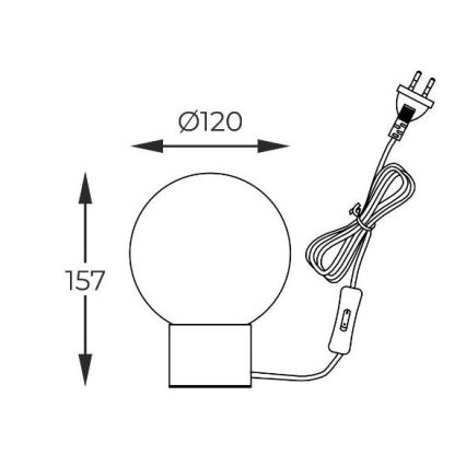 Zuma Line - Lampe de table 1xG9/4W/230V noir/doré