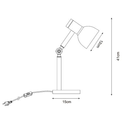 Zuma Line - Lampe de table 1xE14/40W/230V blanc