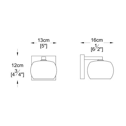 Zuma Line - Applique murale en cristal 1xG9/42W/230V