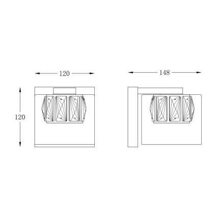 Zuma Line - Applique murale en cristal LED/5W/230V