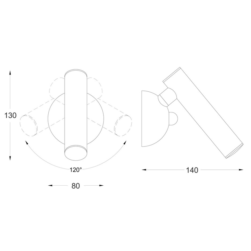 Zuma Line - Spot mural LED/5W/230V
