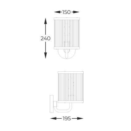 Zuma Line - Wandlamp 1xE14/60W/230V zwart